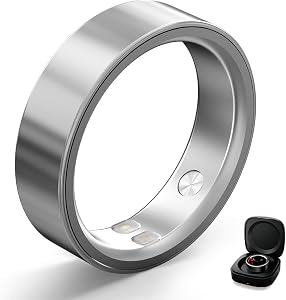 Bryzova Smart Ring | No Subscription, Heart Rate & Blood Oxygen Monitoring, Sleep &amp