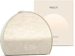 Hatch Restore 3 Sunrise Alarm Clock, Sound Machine, Smart Light (Putty) - White Noise, Scr